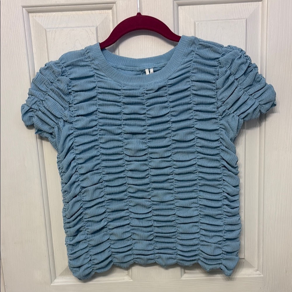 Blue Anthropologie Top